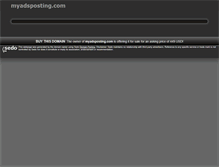 Tablet Screenshot of myadsposting.com